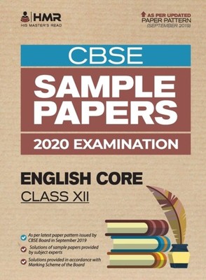 His Master's Read - Sample Papers - English Core  CBSE Class 12 for 20 - E555z