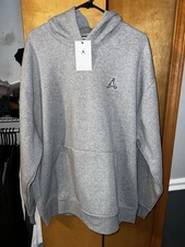 Nike Air Jordan Hoodie 2XL Adult Gray Pullover Sweatshirt Athletic Jumpman Mens