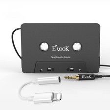 Car Cassette Aux Adapter Kit, with A Smartphone to 3.5 mm Headphone Jack Adap...