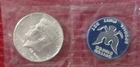 1965 SMS Kennedy Half Dollar 40% SILVER UNC   Mint Cello