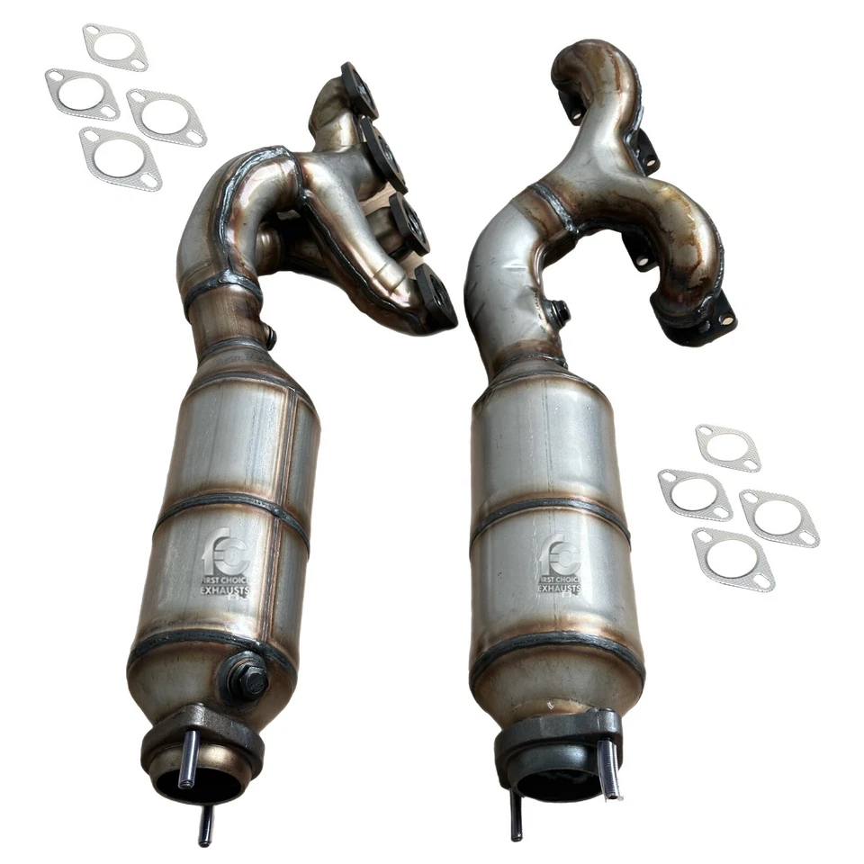 Coletor conversor catalítico compatível com 2006-2010 BMW 550I 4.8L V8 esquerda e direita - Imagem 2 de 4