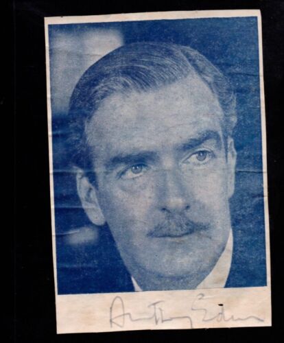 Anthony Eden PM Politics original authentic signed Autogramm Unterschrift COA UACC
