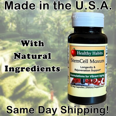 StemCell Maxum from Healthy Habits Best Plant-Based Age-Defying Support FREE SHP