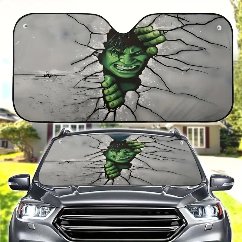 Hulk Superhero Cracking The Incredible Hulk Car Windshield Sun Shade