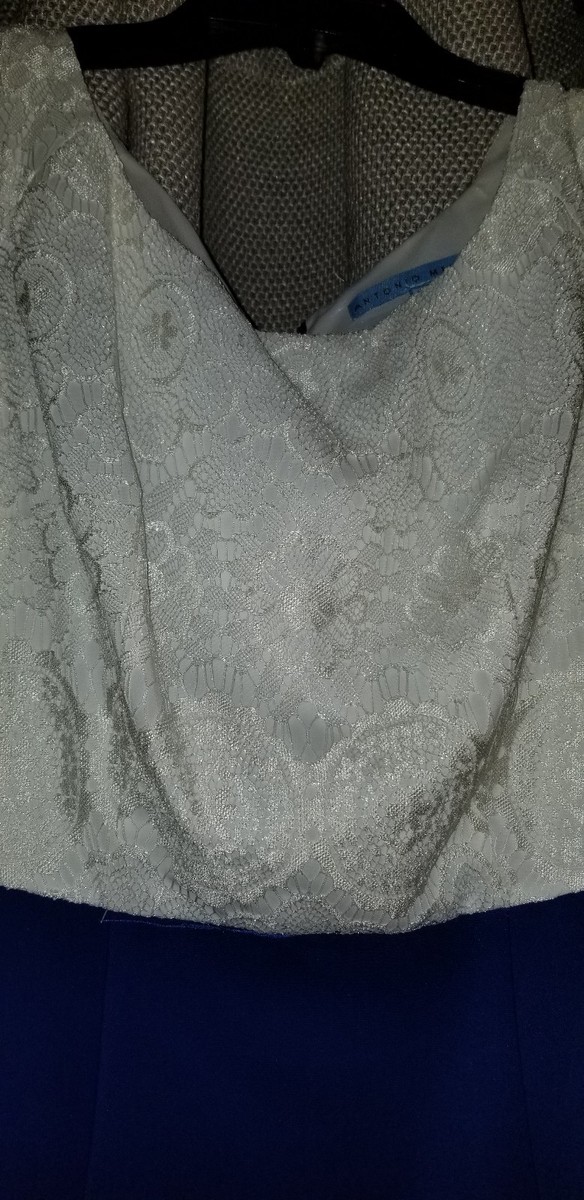 NEW Antonio Melani Blue And White Lace Dress Sz 0 | eBay NEW Antonio Melani Blue And White Lace Dress Sz 0 | eBay