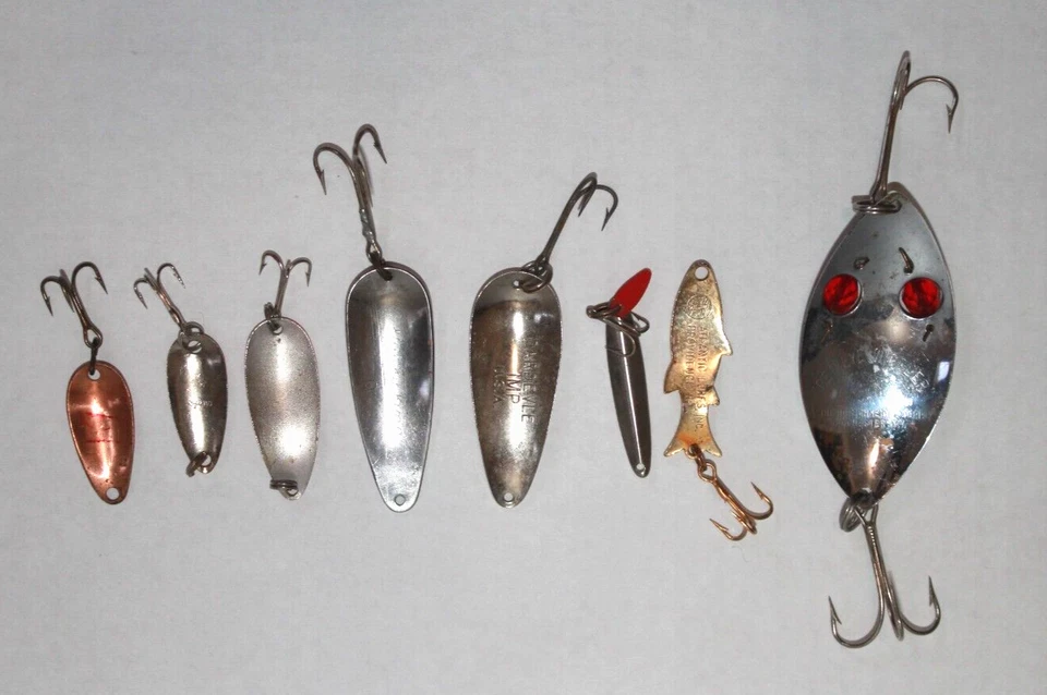 Lote Vintage de 8 Colheres de Pesca Iscas DARDEVLY, GYPSY KING, HOFSCHNEIDER - Imagem 2 de 4