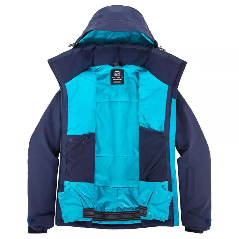 RRP £350 SALOMON DONNA GIACCA DA SCI IMPERMEABILE BRILLANTE TAGLIA XS PICCOLA CAMMINATA