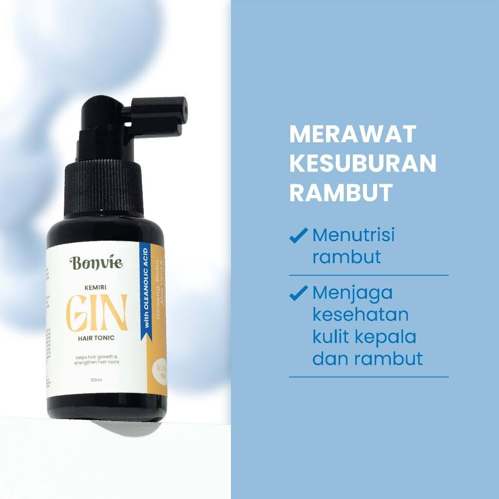 Bonvie Anti Hairfall Kemiri Gin Hair Tonic 60ml US Free Tax | eBay