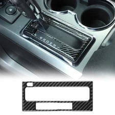 Central Gear Shift Frame Trim Decor Panel for Ford F150 09-14 Real Carbon Fiber