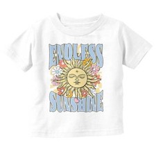 Celestial Sun Face Endless Sunshine Flowers Toddler Girl Youth T Shirt For Kids