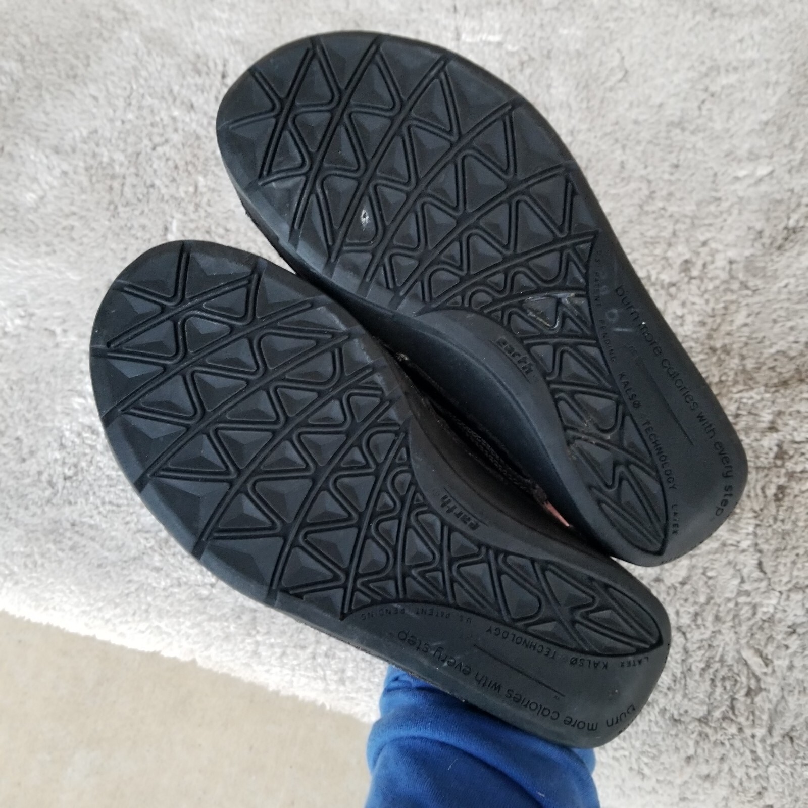 Black & Gray EARTH EXERCLOG Leather Mules Arch Suppo… Gem