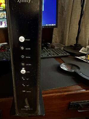 Xfinity Arris TG1682G Dual Band Wireless 802.11ac Cable Modem Router, No Battery