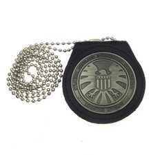 THE AVENGERS AGENTS OF S.H.I.E.L.D SHIELD LARGE BADGE WITH LEATHER HOLDER