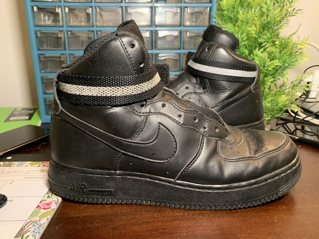 Size 8.5 - Nike Air Force 1 High '07 Triple Black for sale online | eBay