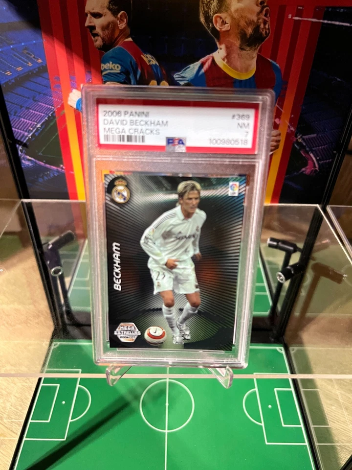 2006-07 Panini Megacracks MGK La Liga Mega Estrellas David Beckham #369 PSA 7 Foto 4 de 4