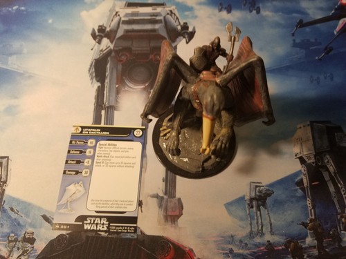 Star Wars Miniatures Bounty Hunters 49 Utapaun on Dactillion (HUGE)