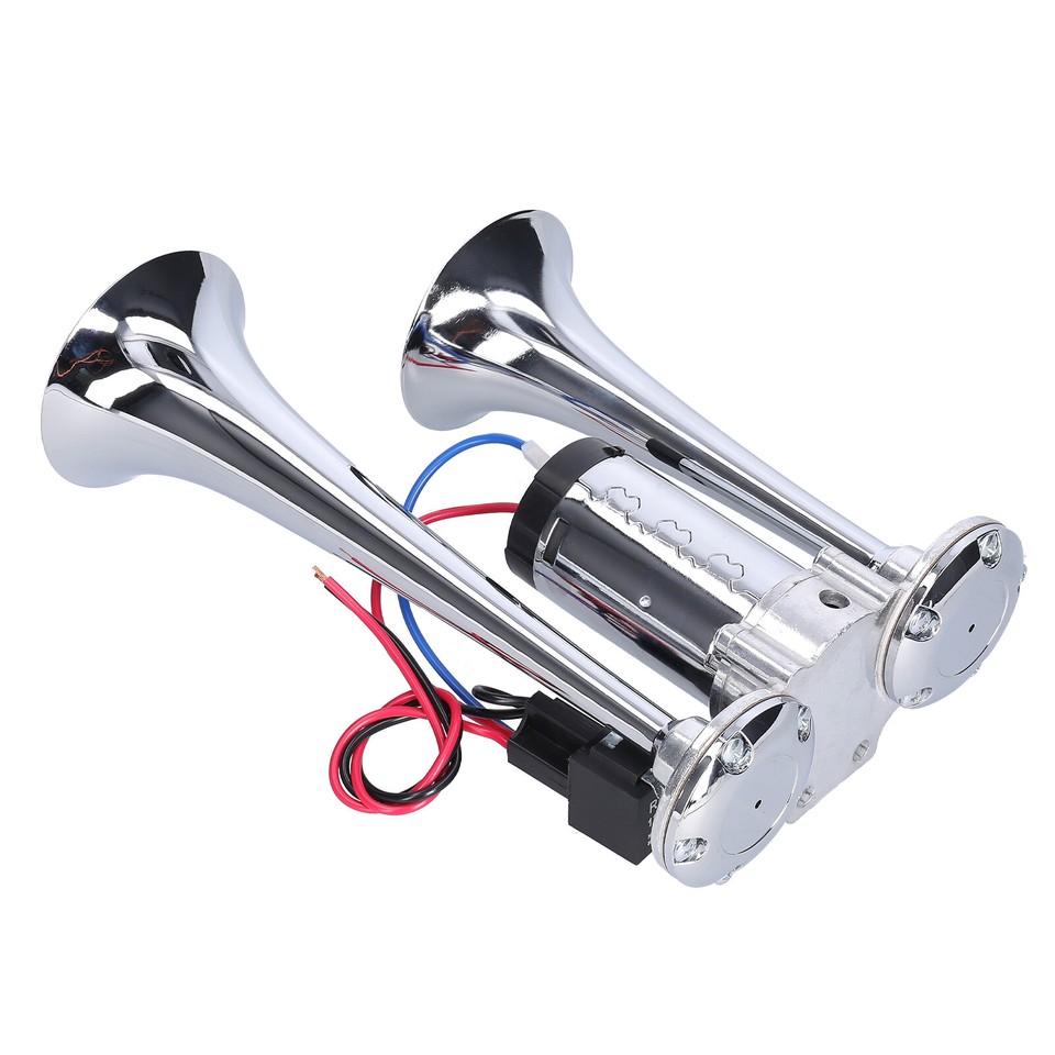 110dB Car Horn Dual Trumpet Loud Electric Horn with Compressor P3B8 eBay