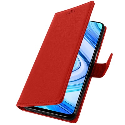 Xiaomi Redmi Note 9S/9 Pro/9 Pro Max Folio with Wallet Function - Red