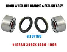 Fits:Front Wheel Hub Bearing & Seal Kit Assy Nissan 300ZX 1990-1996  Set of Two