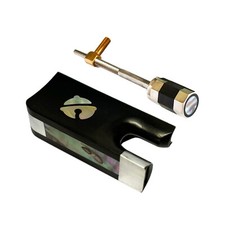 4/4 Cello Bow Ebony Frog Abalone Inlaid Silver Fitting Frog Button