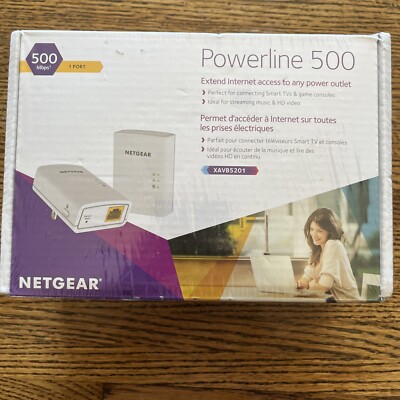 Netgear Powerline 500 1-Port  XAVB5201 NEW