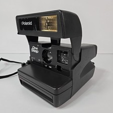 Polaroid One Step Close Up 600 Film Instant Camera Vintage Retro Black W/ Strap