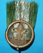 VINTAGE BOY SCOUTS SCOUTMASTERS HAT PLUME - GREEN By COLLINS - SCOUTING