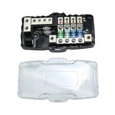 4-Way Car Audio Distribution Fuse Block with Ground Mini ANL Fuse Box Distributi