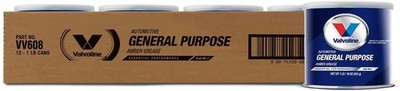 Valvoline General Purpose #2 Grease, Case of 12 Pack of 1 Pound Cans | VV608