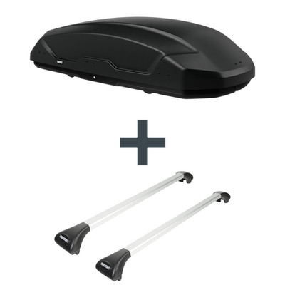 Dachbox Thule Pulse 2 M + Dachträger Menabo Ariete für VW Tiguan Typ AD1 Neuware