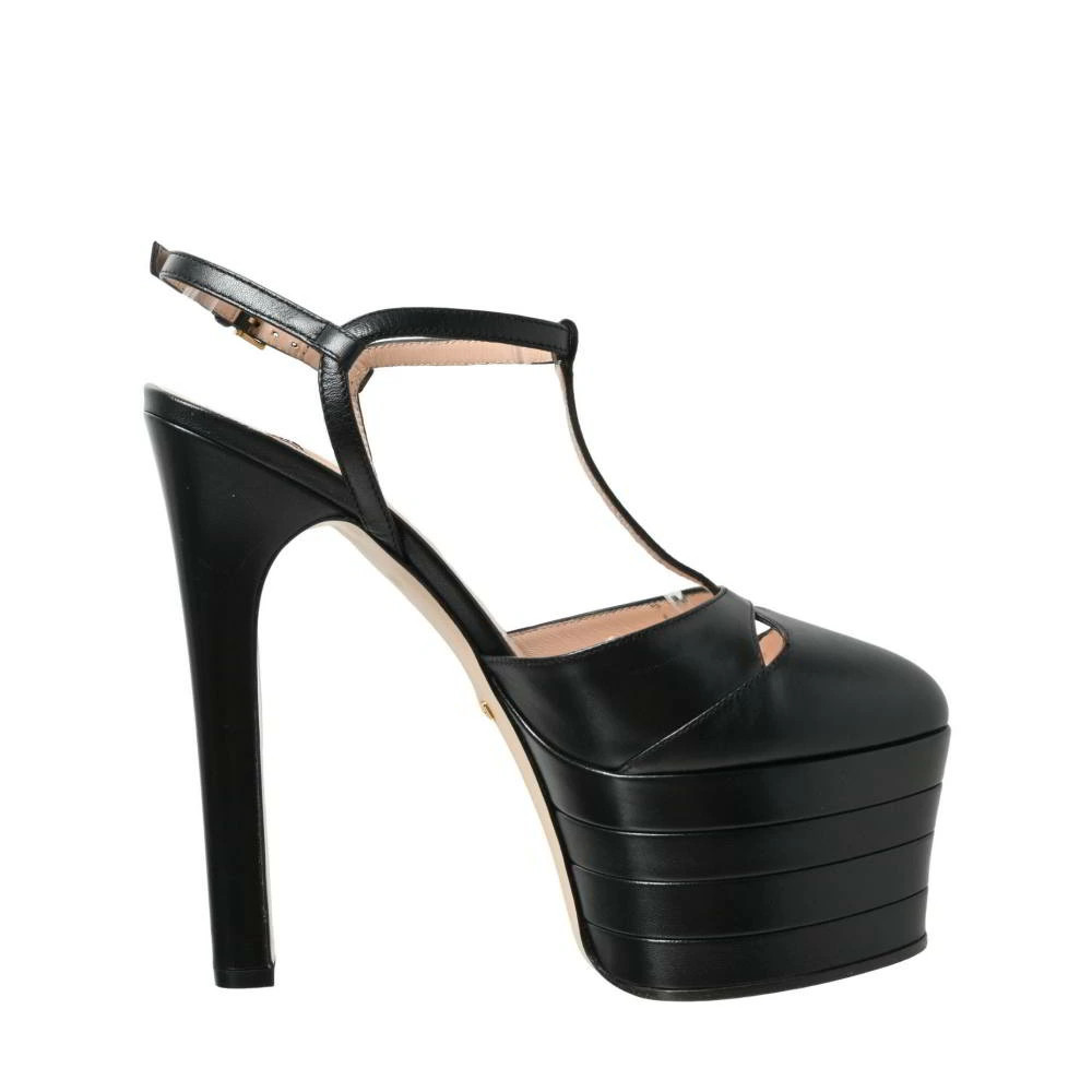 GUCCI ankle strap platform heel sandals 36.5 black GUCCI thumbnail 4