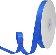 Double Face 3/8 Inch X 50 Yards Royal Blue Satin Ribbon 100 Polyester Multiple