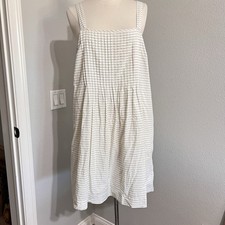 Madewell Mini Dress Womens Sz 14 Blue Stripe Cotton