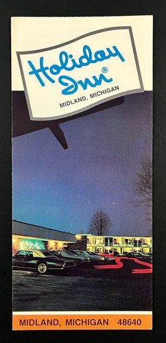 1960s Midland Michigan MI Holiday Inn Lodge Dining Vintage Travel Hotel Brochure