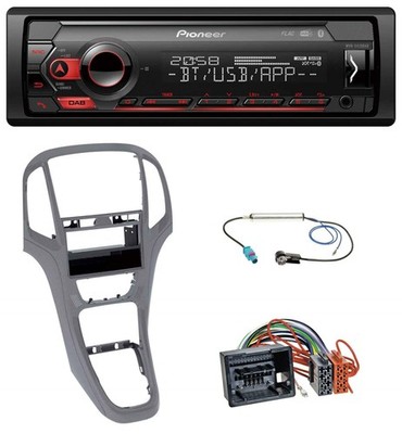 Pioneer MP3 USB DAB Bluetooth Car Stereo for Vauxhall Astra J 2009 Onwards Titanium Grey