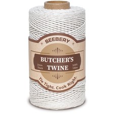 Butchers Twine &ndash; 100% Natural Cotton Kitchen String, Oven Safe 328ft,
