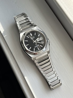 Seiko Silverwave Vintage Mens Black Dial 7123-8060 Quartz Watch | eBay