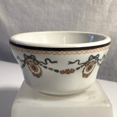 Antique McNicol China Restaurant Ware Small Soup Bowl - Floral Garland