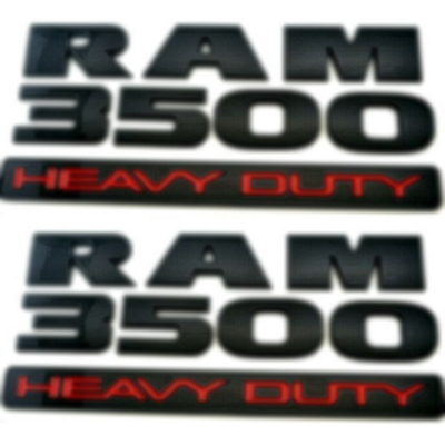 #ad New 2 Both Black For Dodge RAM 3500 HEAVY DUTY Emblem Badges 3D Decal $25.99