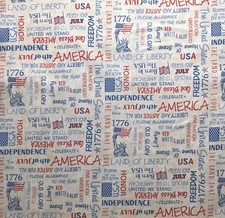 Oasis Fabrics - Patriotic - America      Quilting and Crafting Fabric