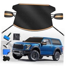 Car Windshield Cover for Snow and Ice, Car Windshield Snow Cover Kit with Side