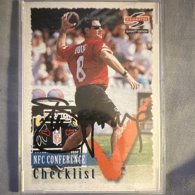 1995 Score Summit Edition NFC Conference Checklist #199 Autograph NFL Card