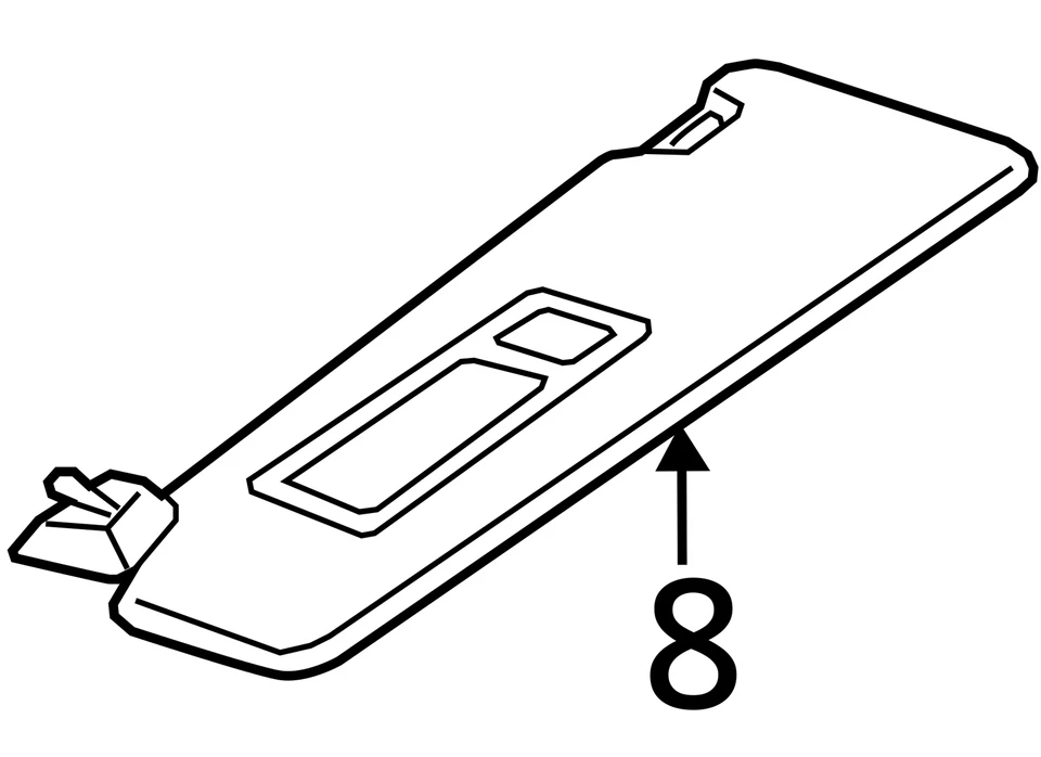 BMW 328i 2012-2016 pasajero parasol espejo parasol derecho beige QOPKG Foto 4 de 4