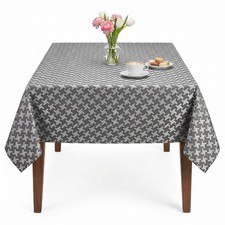 Ebony Jacquard Wedding Tablecloth Rattle Polyester Dining Cover Custom