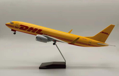 47CM 1:80 DHL BOEING 737 Plane Aircraft Landing Gear Resin Airfreighter Model