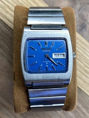 Vintage Seiko Lord Matic 5606-5039 Automatic Watch Blue TV Dial - 23J - Runs