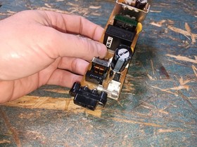 SEGA SATURN EXACT ^4-PIN^ w/BACK BLACK PORT SHORT ORIGINAL XS205 PSU-GOOD-TESTED