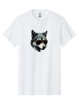 Cool-Wolf Mens Graphic Tee, 100% Cotton, Casual Summer Wear