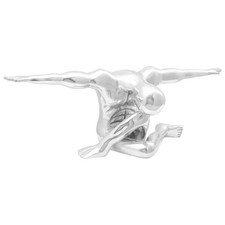 Skulptur Silber Aluminium Moderne Deko Wohnzimmer Kunst Innenskulptur vidaXL