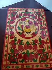 Folk Art wooden wall hanging vintage